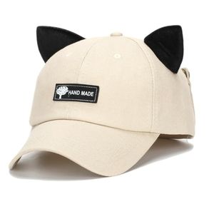Unisex New Adult Cute Cat Ears Baseball Caps Fashion Pilot Caps Peak Hat